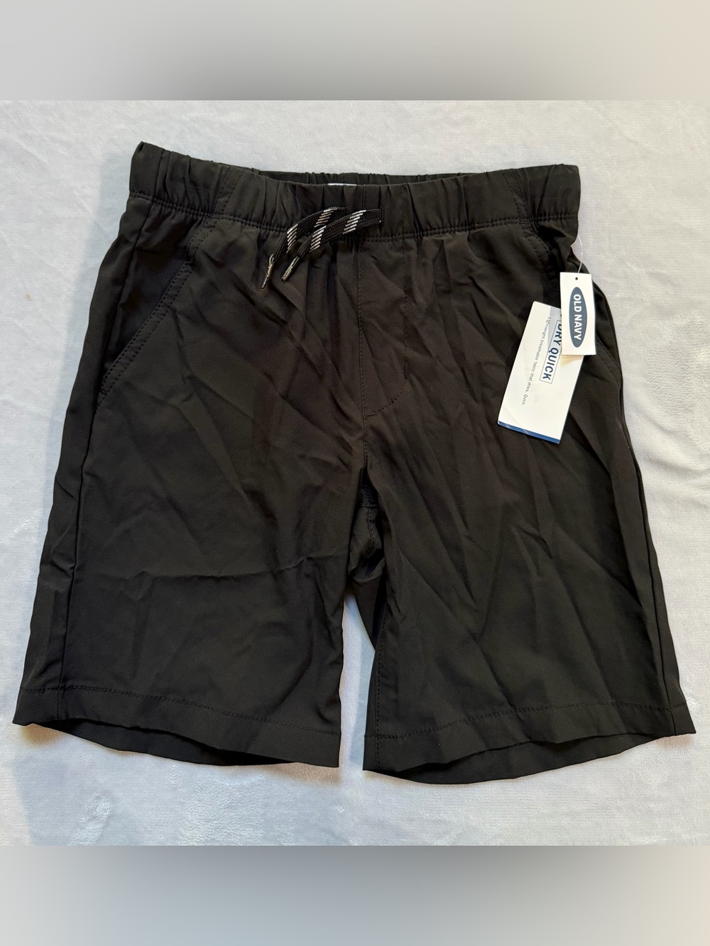 Old Navy Lightweight Quick Dry Black Elastic Waist Athletic Shorts Boy Sz Large